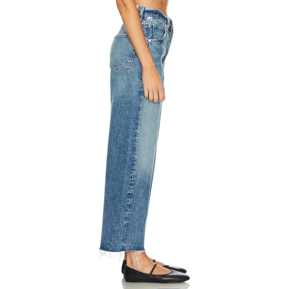 Citizens Of Humanity Blue Wide-Leg High-Rise Jeans - Picture 3 of 9